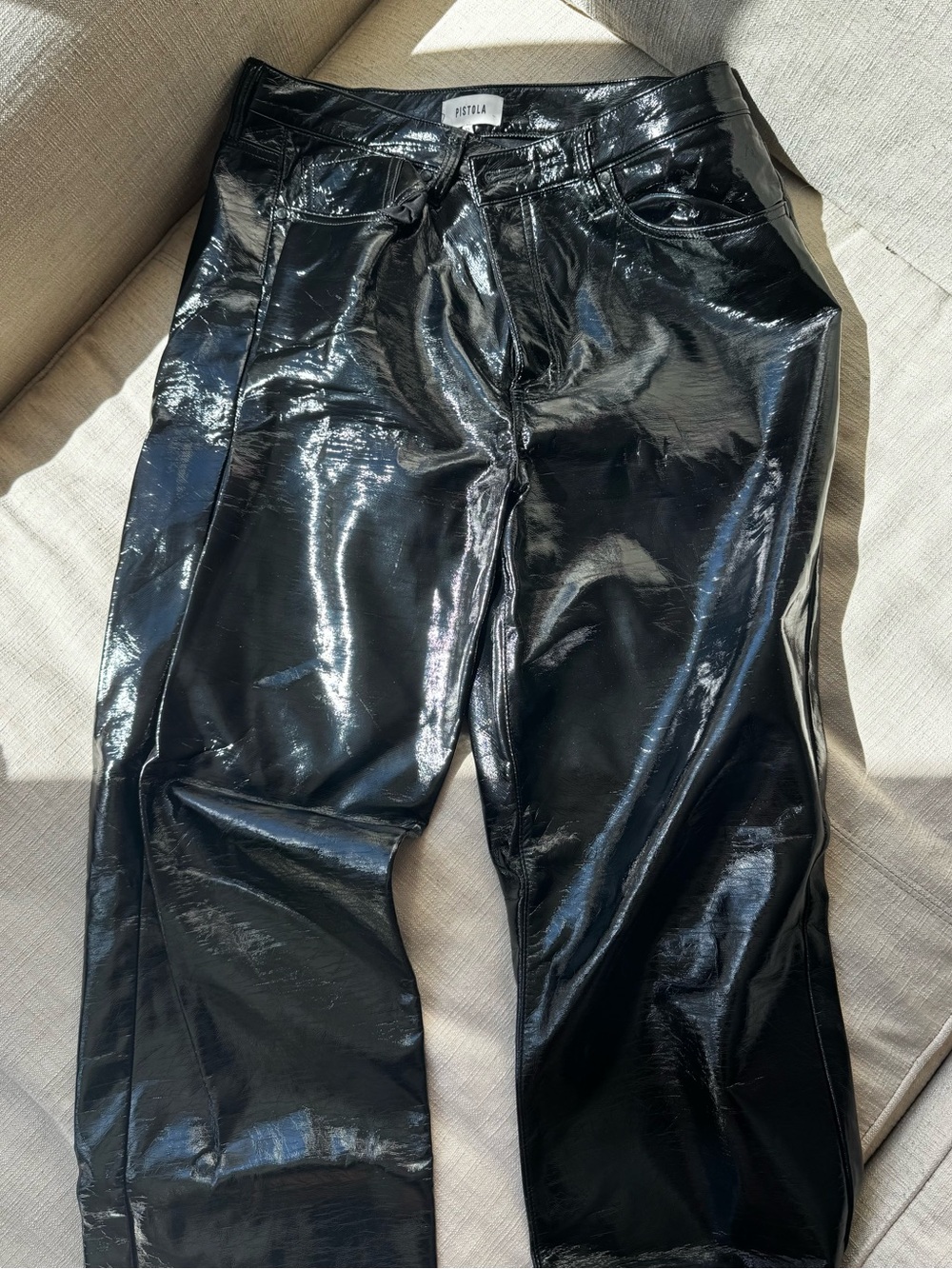 Pistols Black Patent Leather Pants